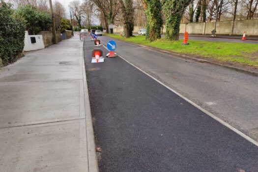 Photos from the Grange Road cycle path construction